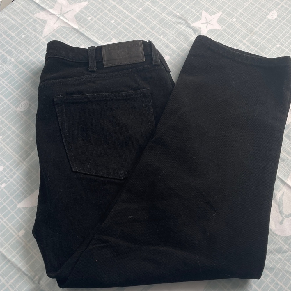 Lands' End Black Square Rigger Pants